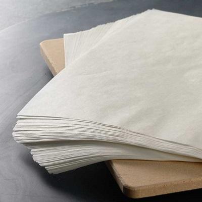 Clean white butter paper sheets