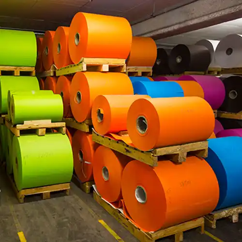 Assortment of coloured papers for crafting